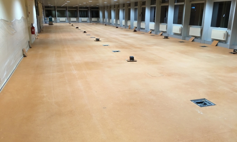 Linoleum tijdens renovatie