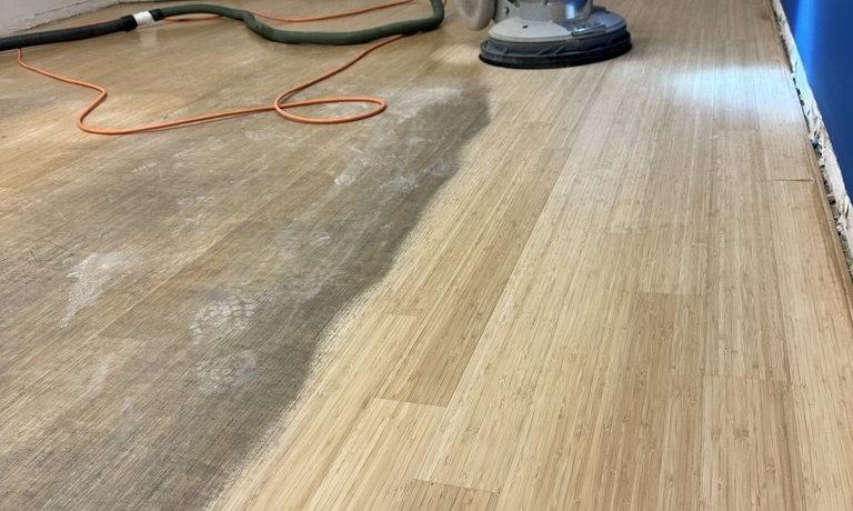 Parket tijdens renovatie