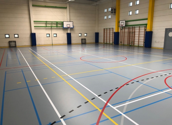 Le sol sportif après la rénovation