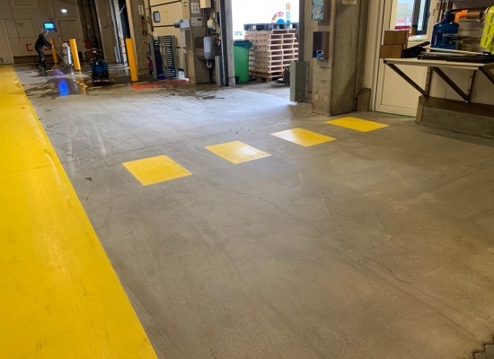 Polyconcrete après polissage